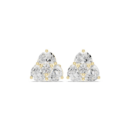 Round Stud Lab Grown Diamond Earrings