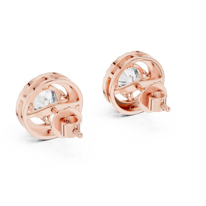 Round Stud Lab Grown Diamond Earrings
