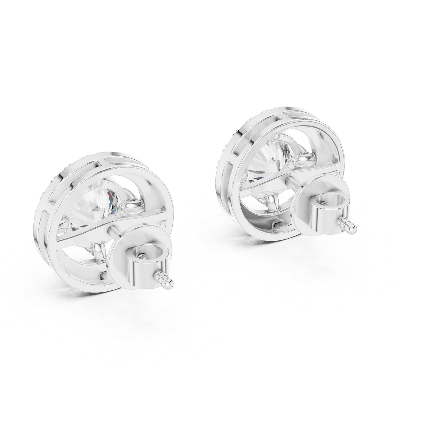 Round Stud Lab Grown Diamond Earrings