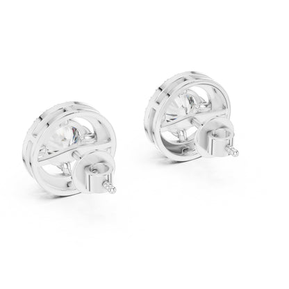 Round Stud Lab Grown Diamond Earrings