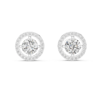 Round Stud Lab Grown Diamond Earrings