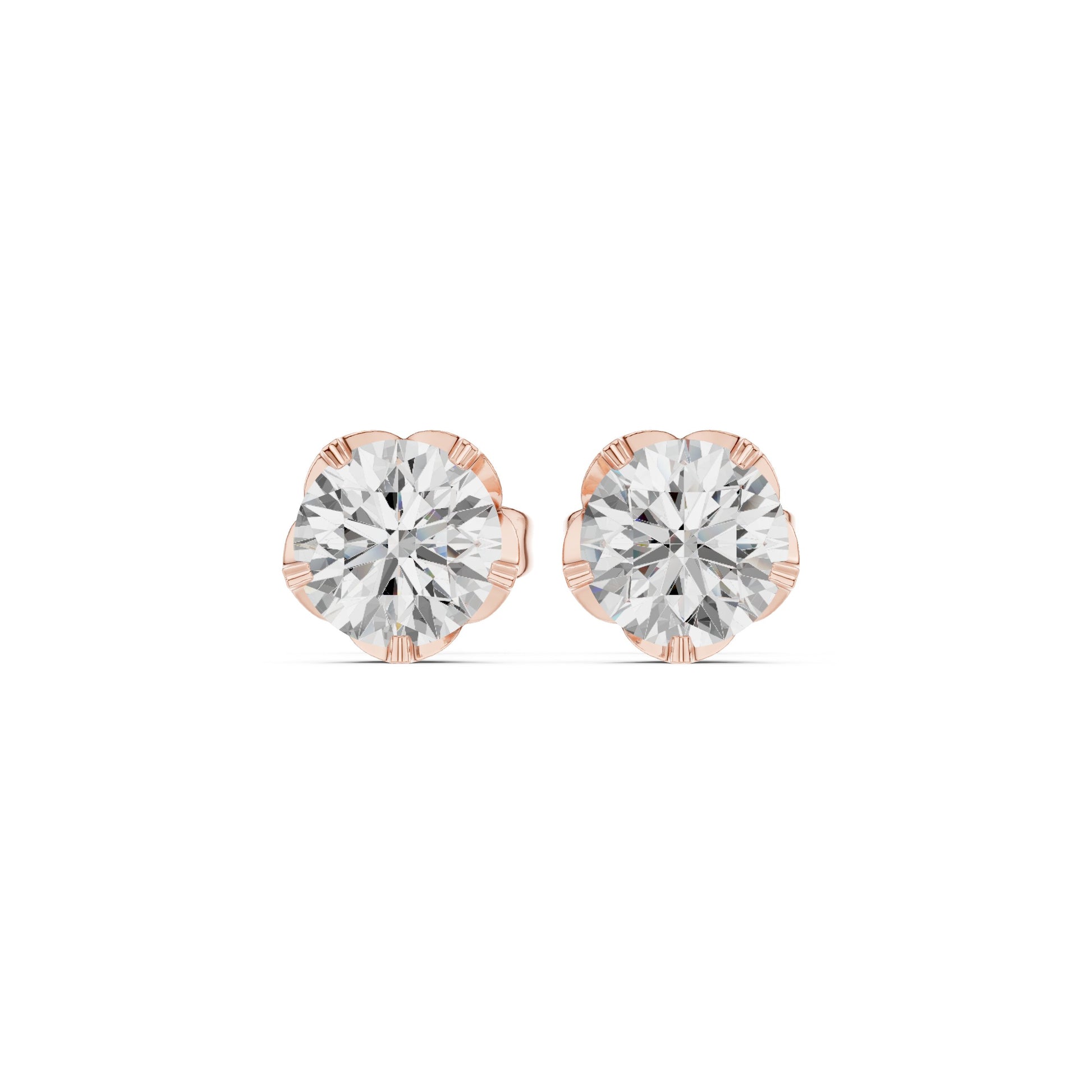 Mixed Shape Lab Grown Diamond Stud Earrings