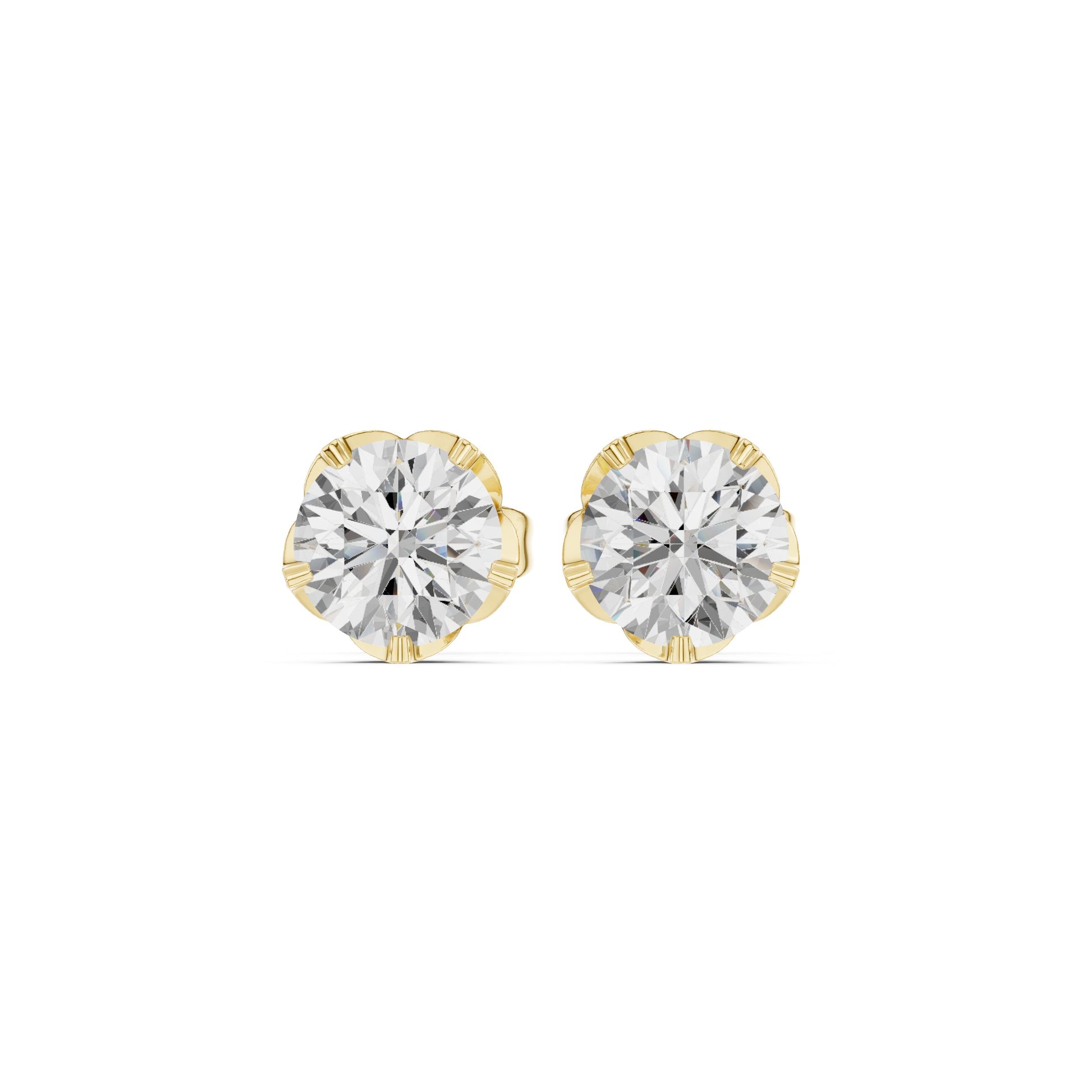 Mixed Shape Lab Grown Diamond Stud Earrings