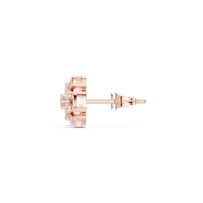 Round Cluster Lab Grown Diamond Earrings