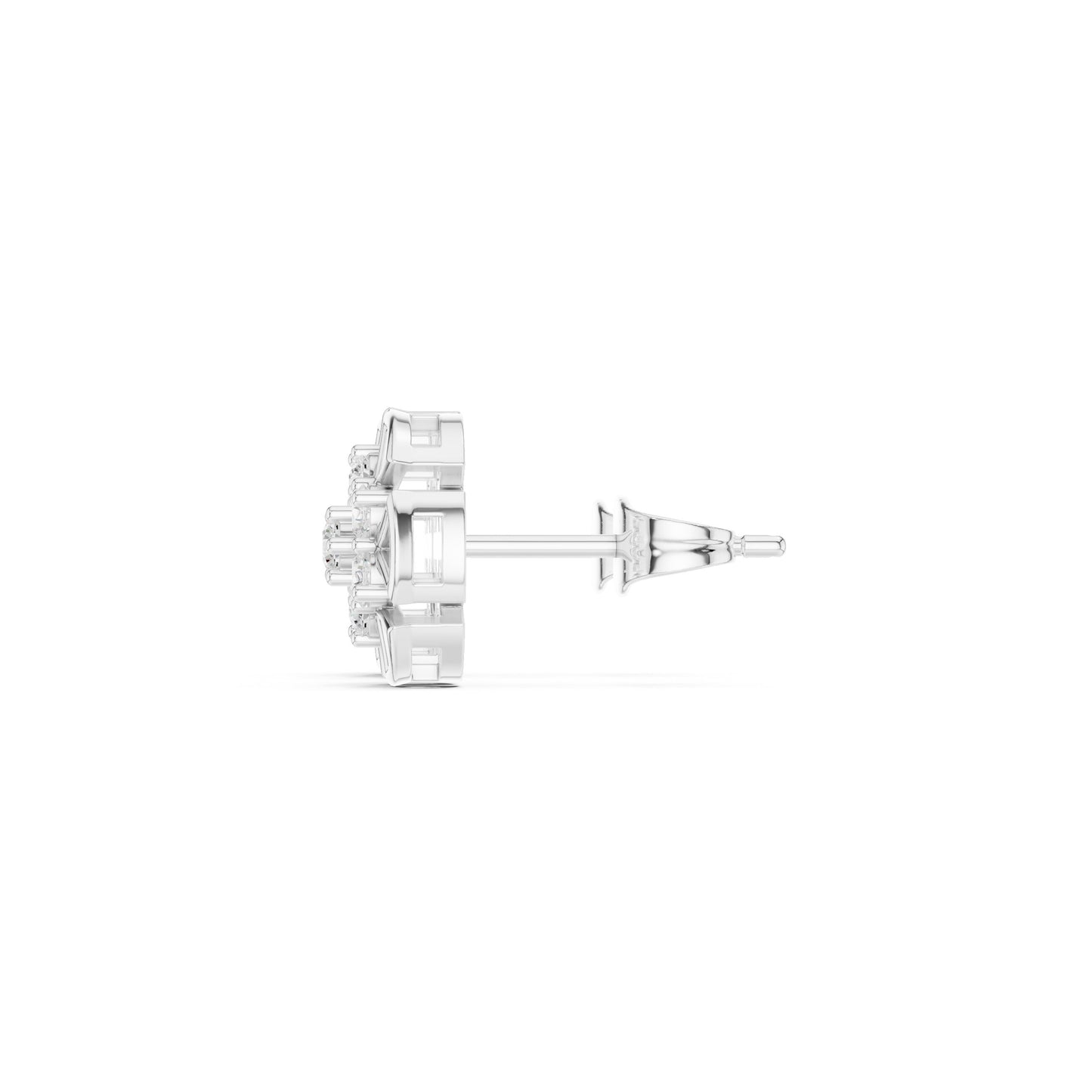 Round Cluster Lab Grown Diamond Earrings
