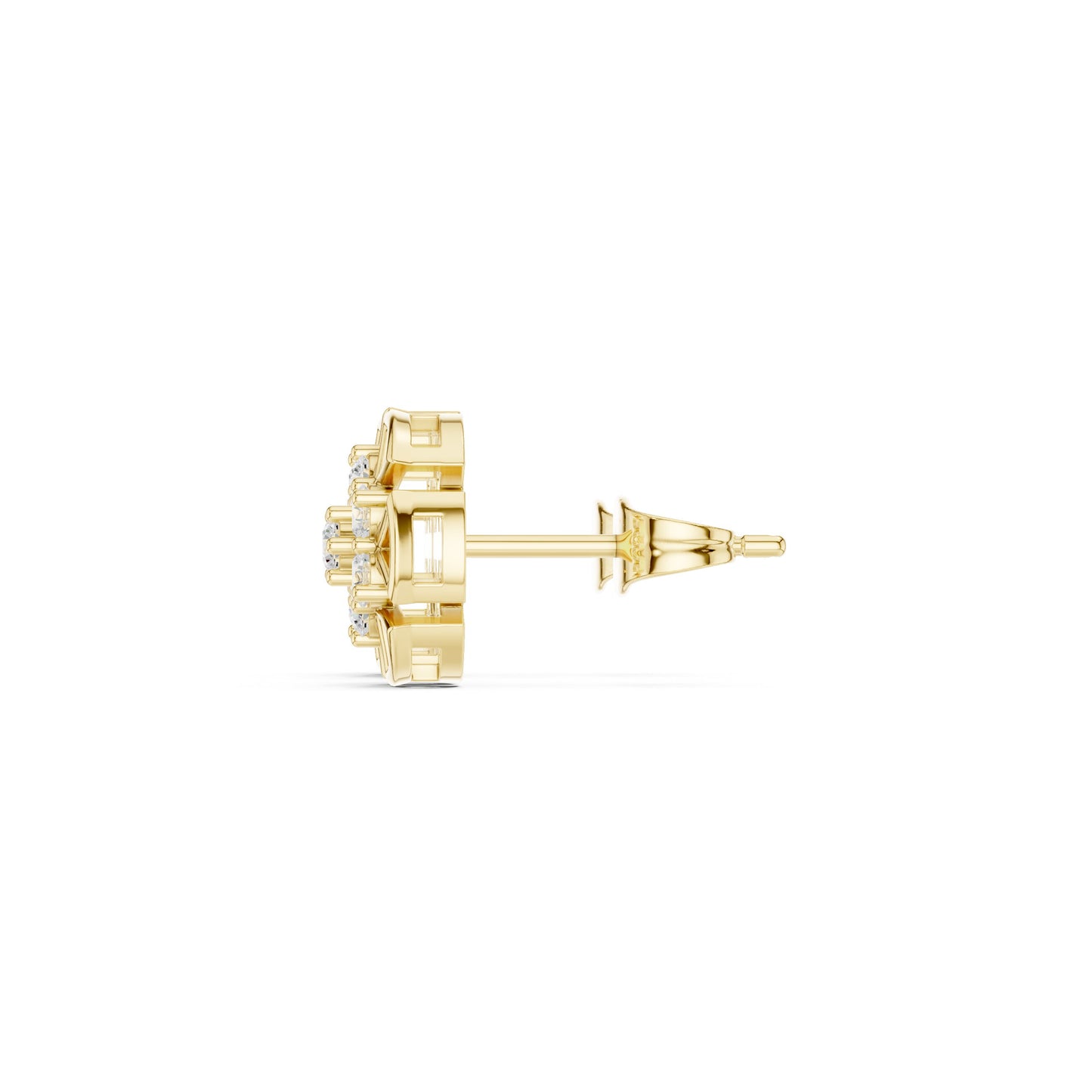 Round Cluster Lab Grown Diamond Earrings