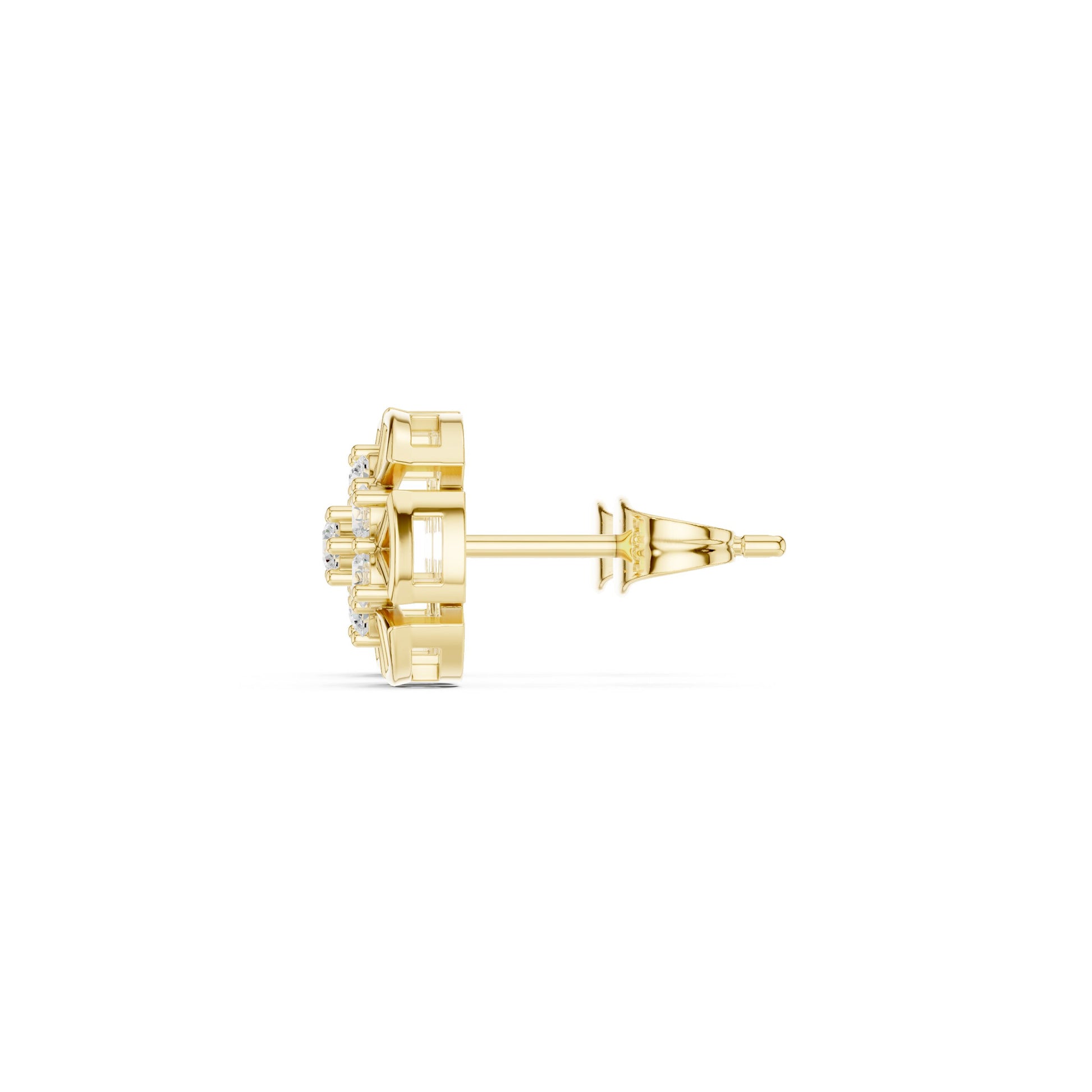 Round Cluster Lab Grown Diamond Earrings