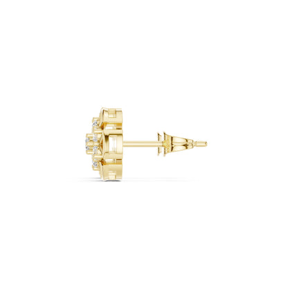 Round Cluster Lab Grown Diamond Earrings