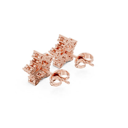 Round Cluster Lab Grown Diamond Earrings