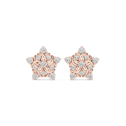 Round Cluster Lab Grown Diamond Earrings