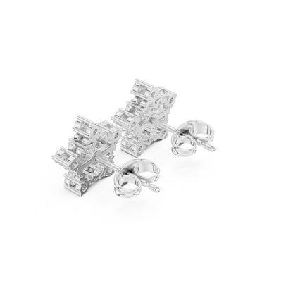 Round Cluster Lab Grown Diamond Earrings