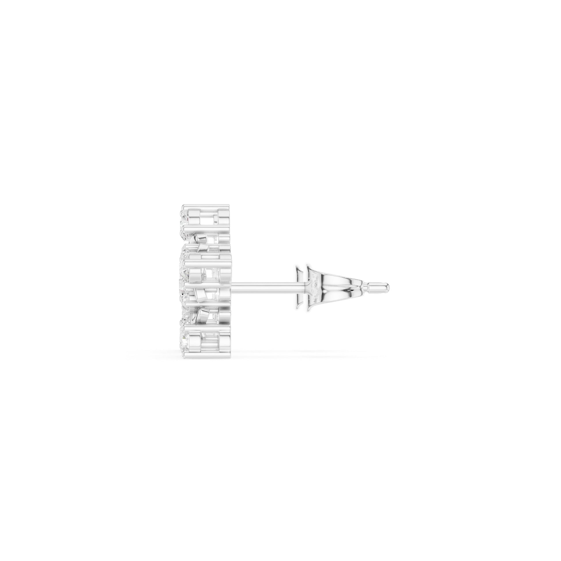 Round Cluster Lab Grown Diamond Earrings