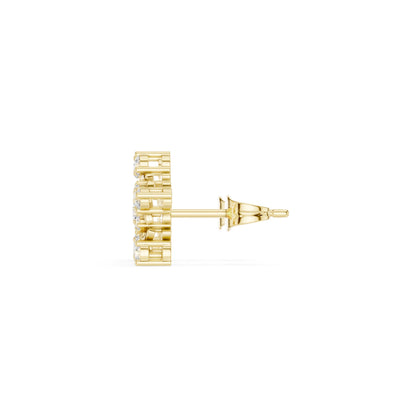 Round Cluster Lab Grown Diamond Earrings