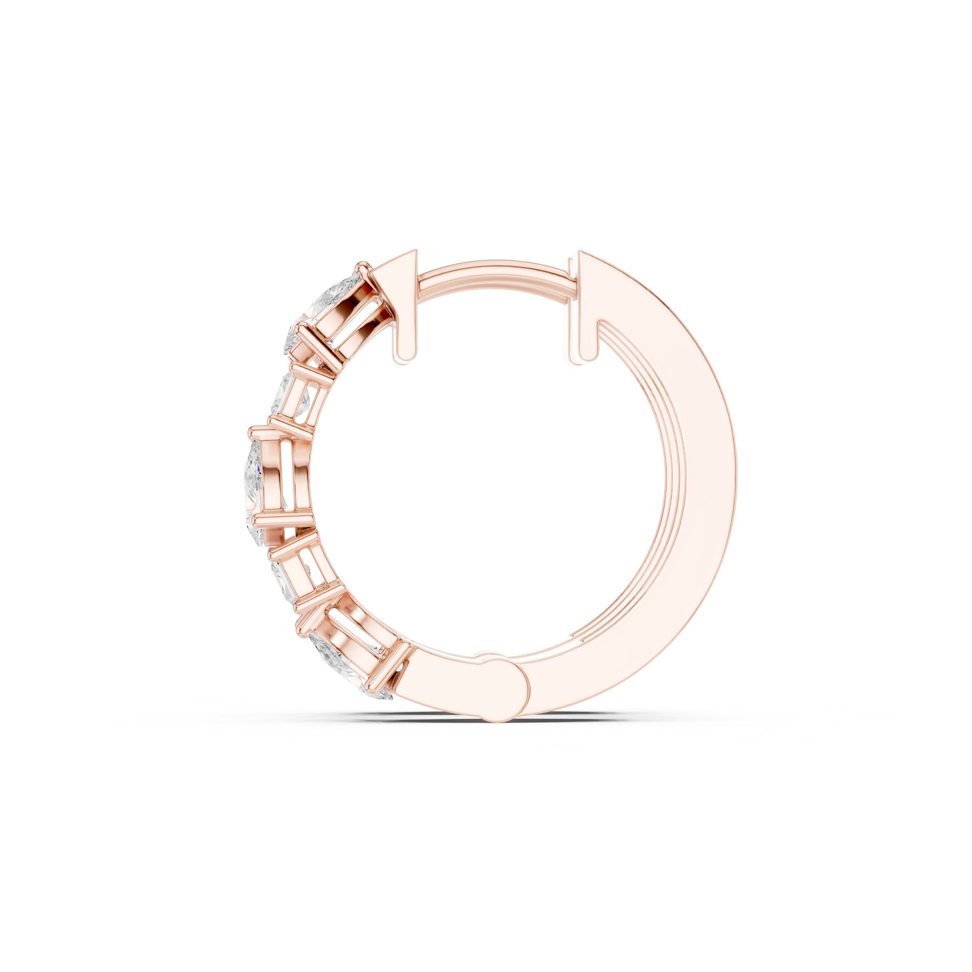 Round Huggie Lab Grown Diamond Earrings