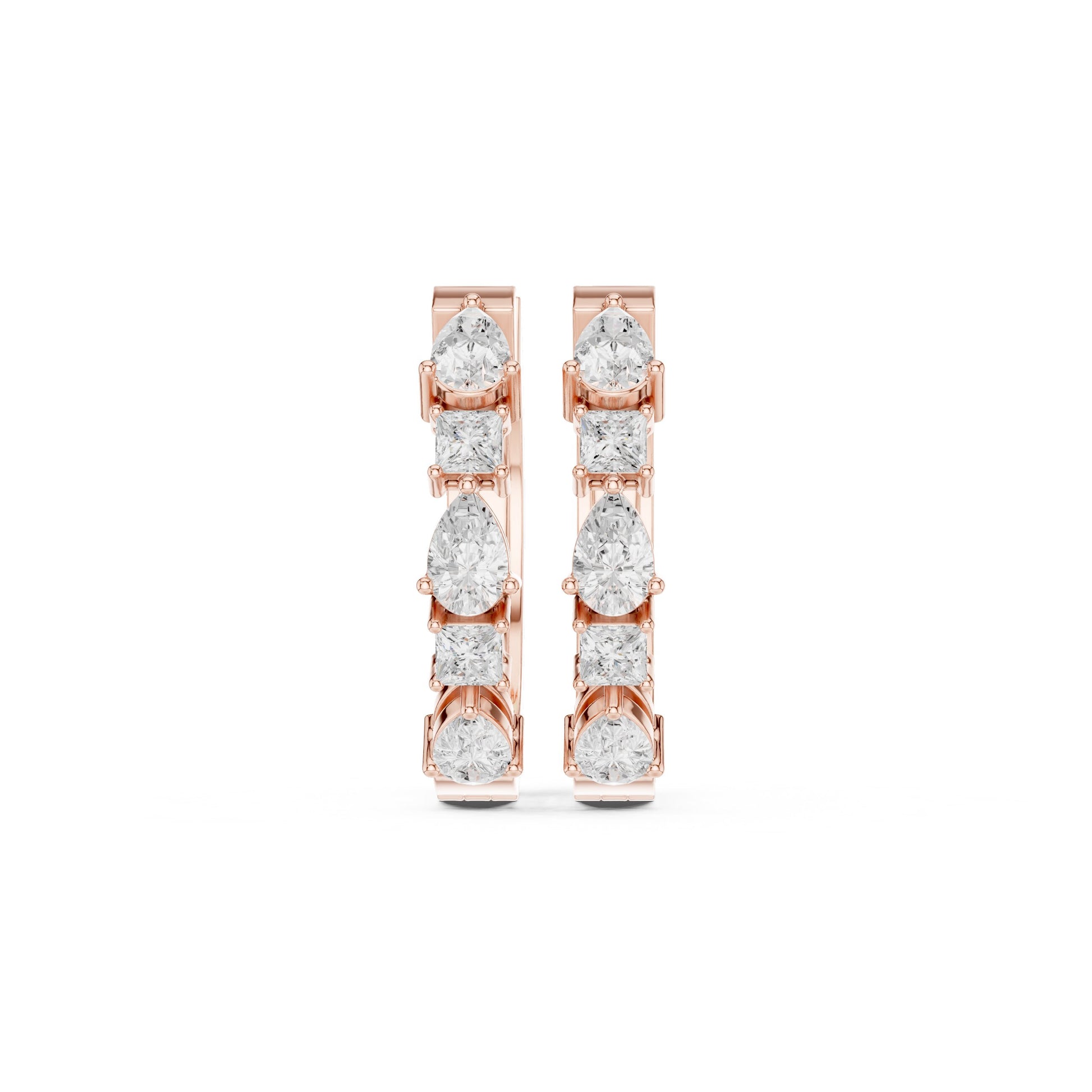 Round Huggie Lab Grown Diamond Earrings