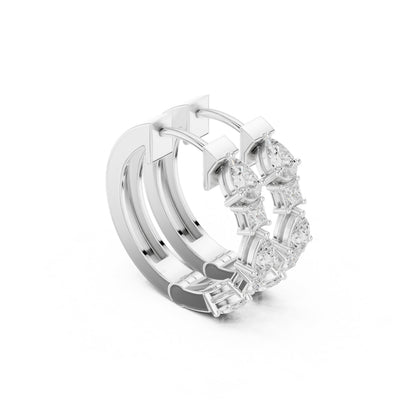 Round Huggie Lab Grown Diamond Earrings