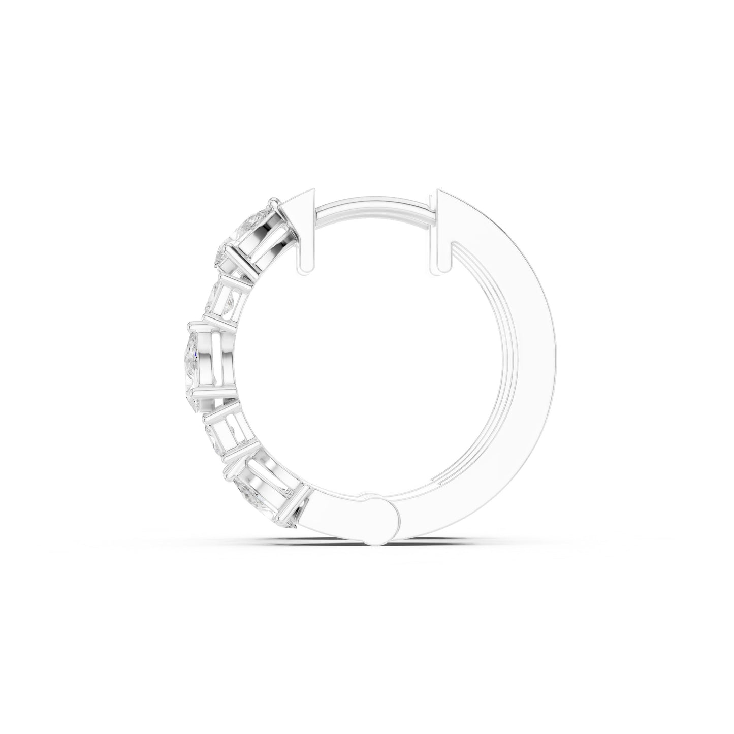 Round Huggie Lab Grown Diamond Earrings
