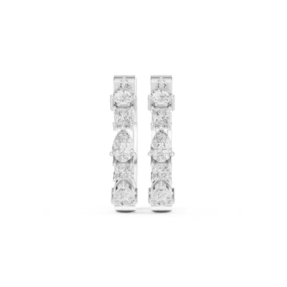 Round Huggie Lab Grown Diamond Earrings