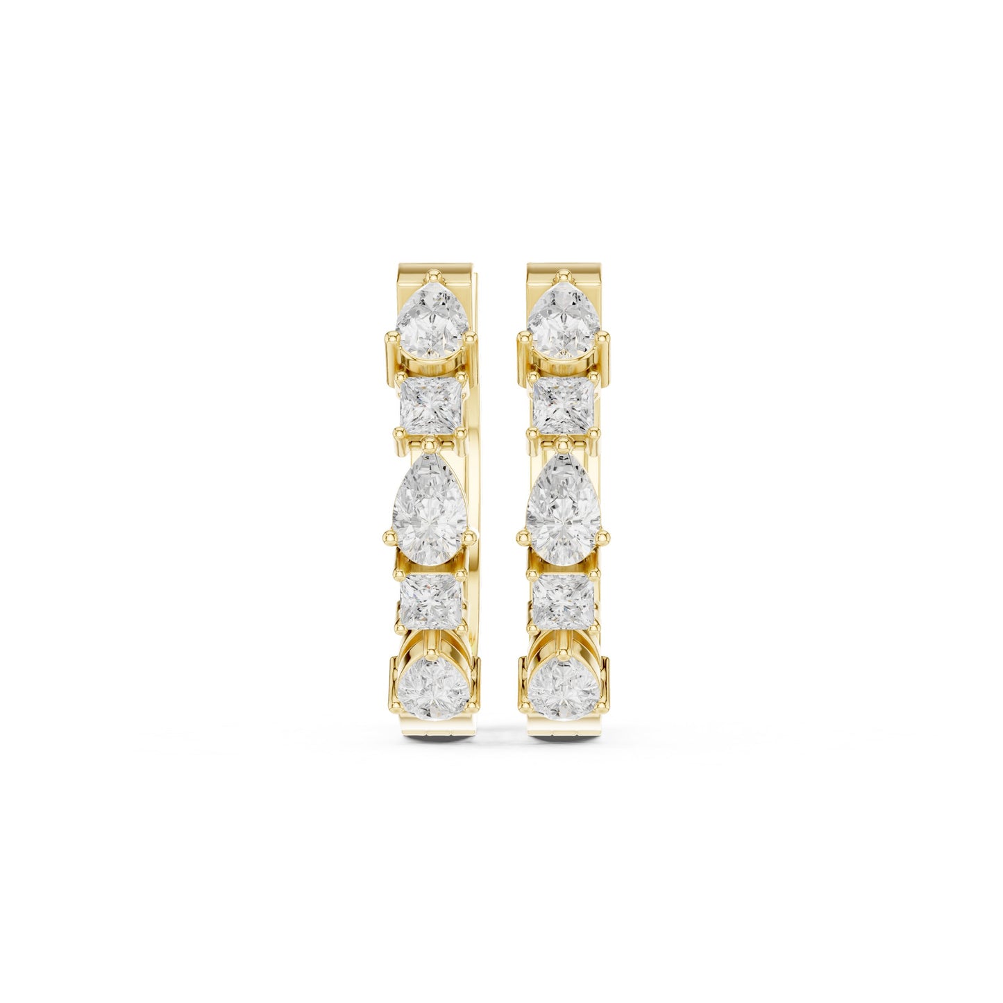 Round Huggie Lab Grown Diamond Earrings