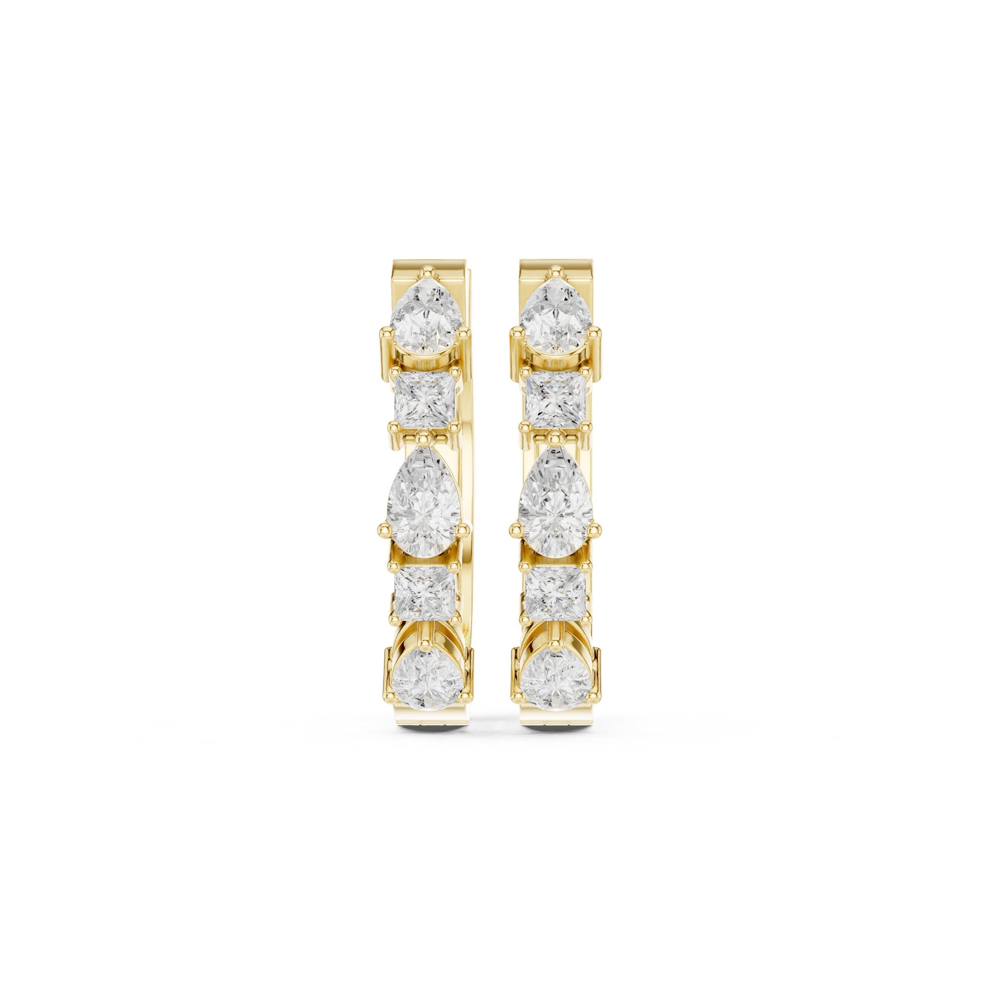 Round Huggie Lab Grown Diamond Earrings