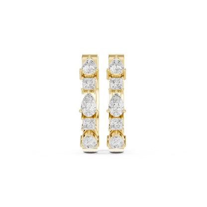 Round Huggie Lab Grown Diamond Earrings