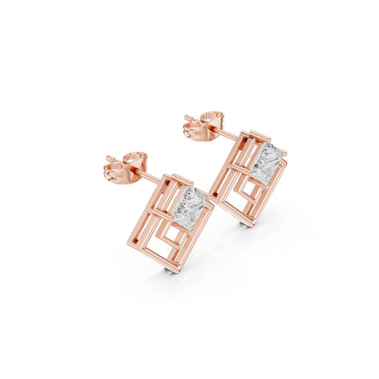 Emerald Drop Lab Grown Diamond Earrings