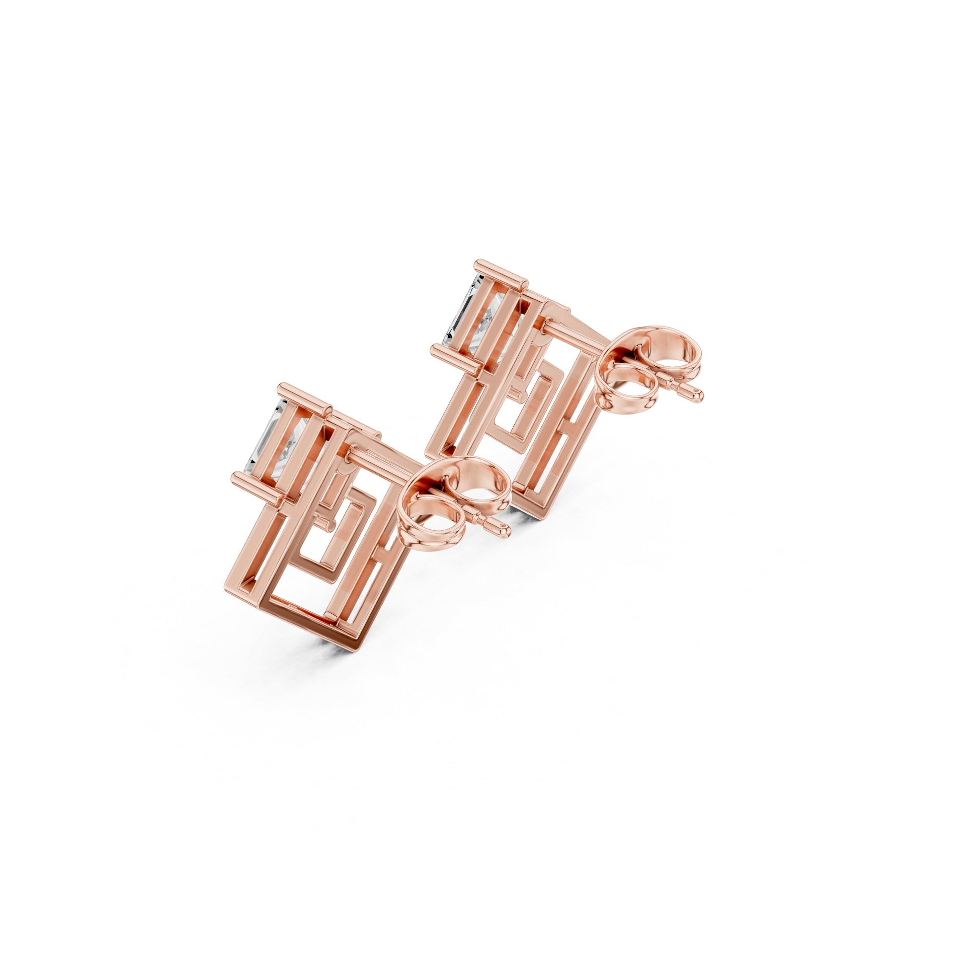 Emerald Drop Lab Grown Diamond Earrings