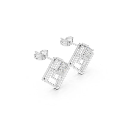 Emerald Drop Lab Grown Diamond Earrings