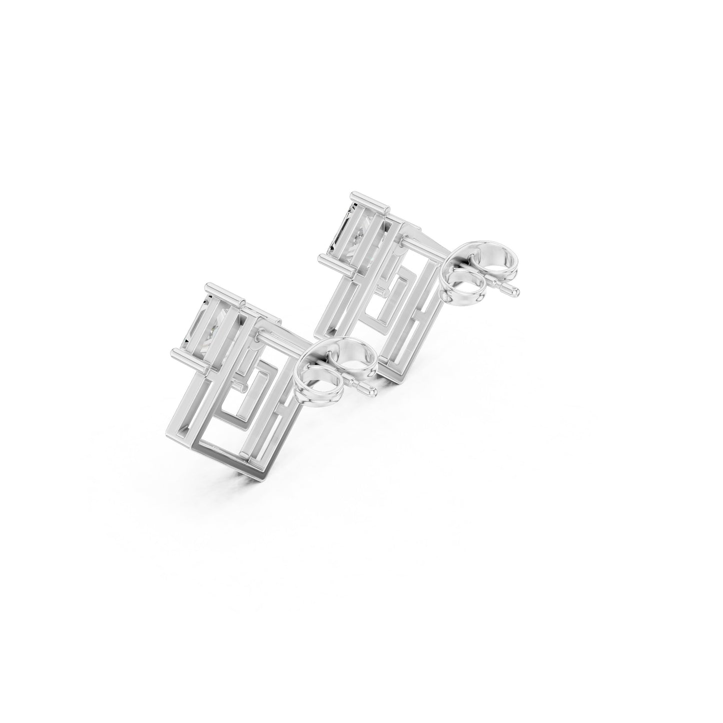 Emerald Drop Lab Grown Diamond Earrings