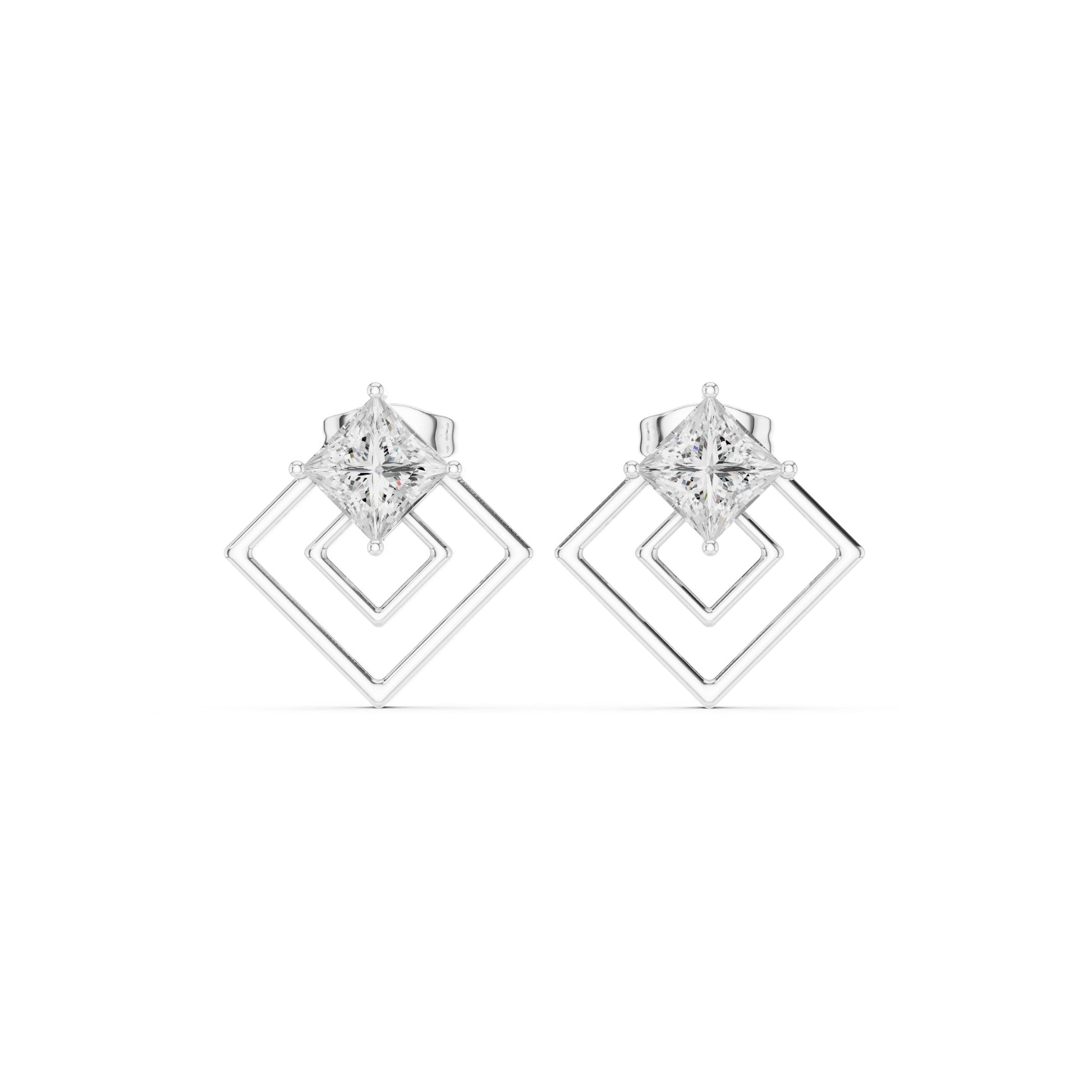 Emerald Drop Lab Grown Diamond Earrings