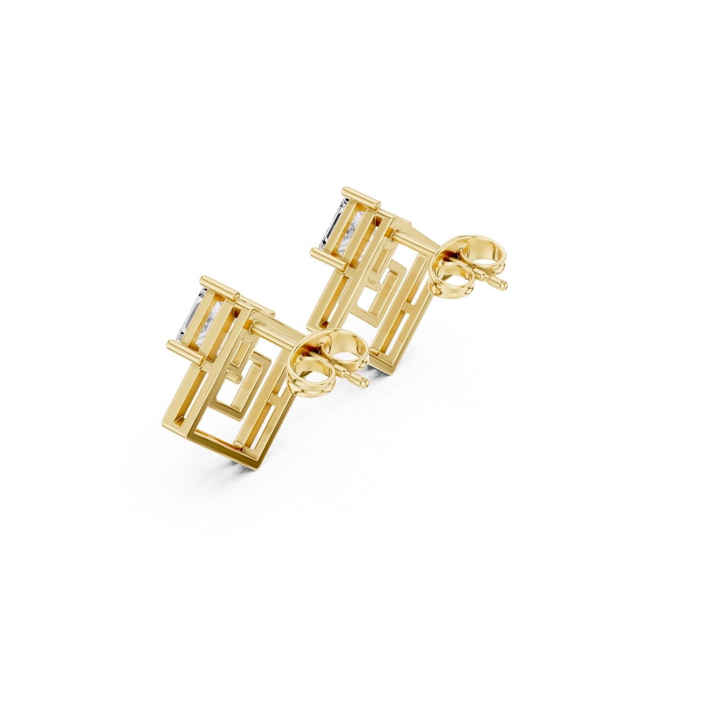 Emerald Drop Lab Grown Diamond Earrings