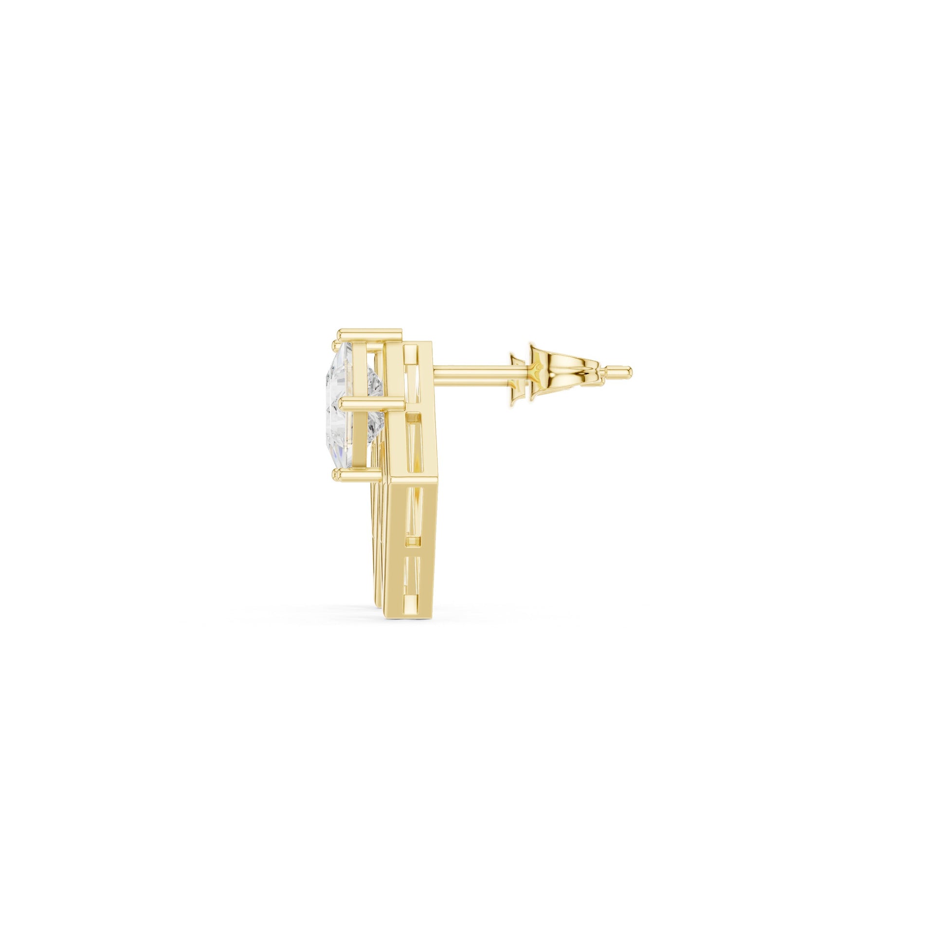 Emerald Drop Lab Grown Diamond Earrings
