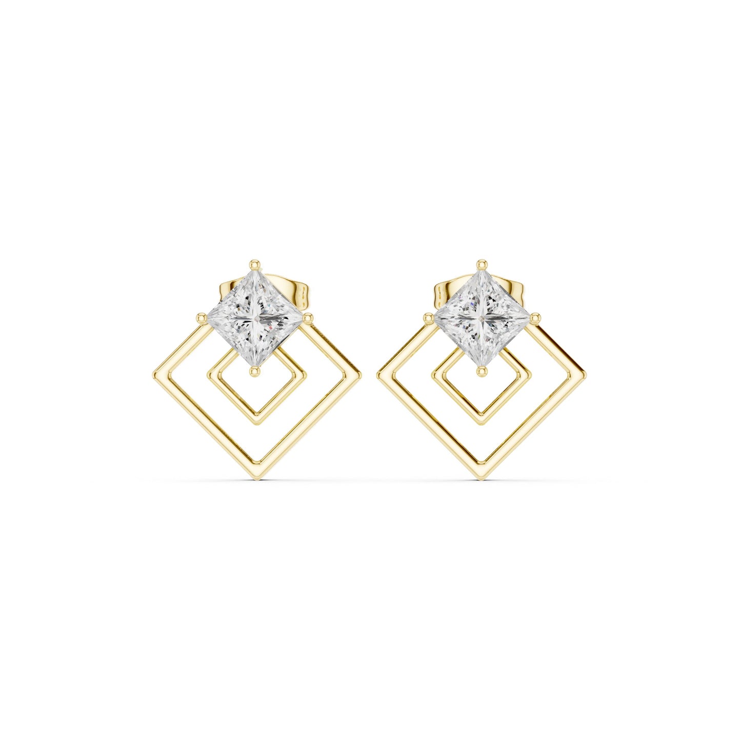 Emerald Drop Lab Grown Diamond Earrings