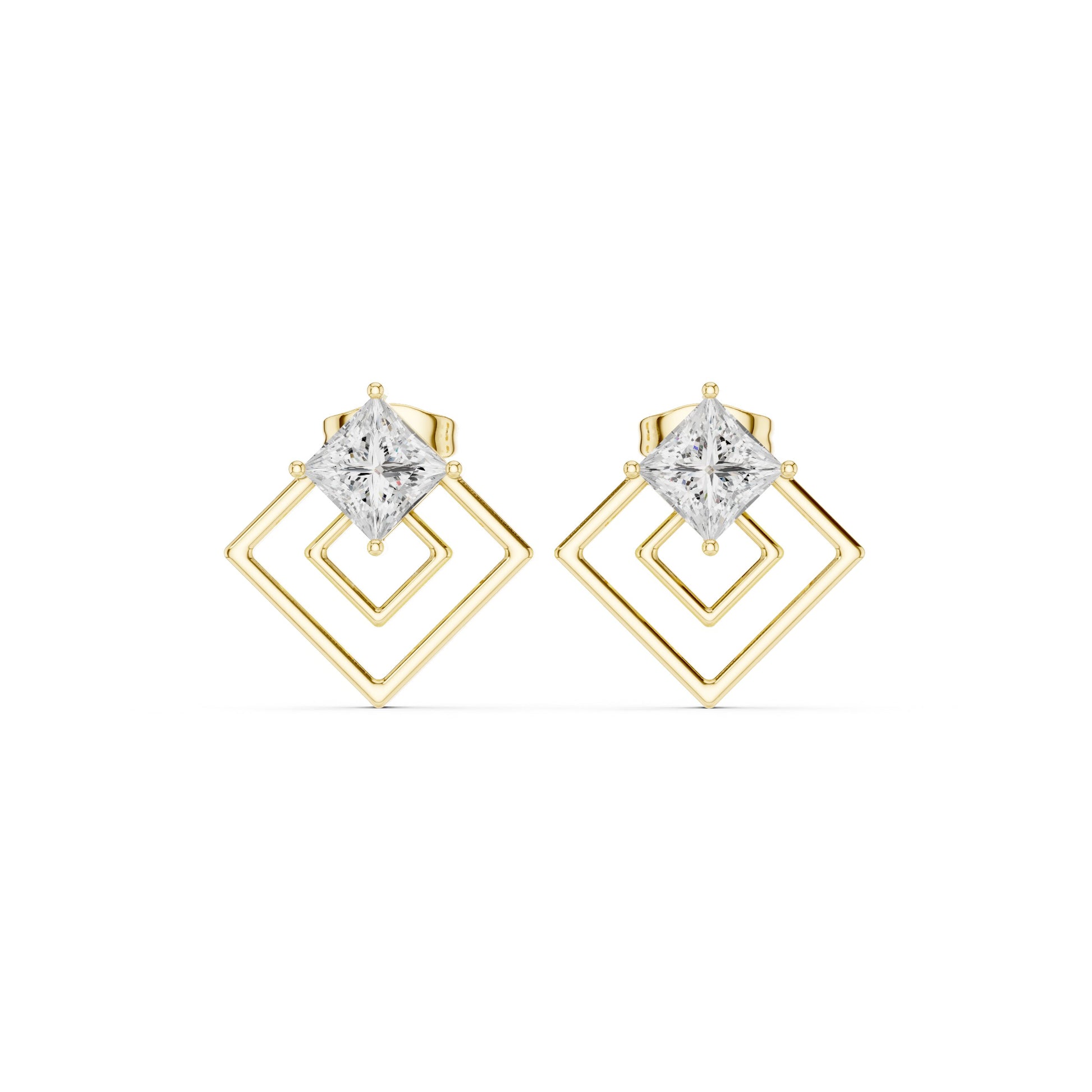 Emerald Drop Lab Grown Diamond Earrings