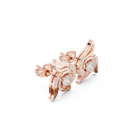Round Stud Lab Grown Diamond Earrings