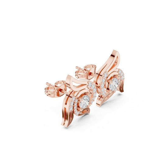 Round Stud Lab Grown Diamond Earrings