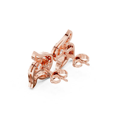 Round Stud Lab Grown Diamond Earrings