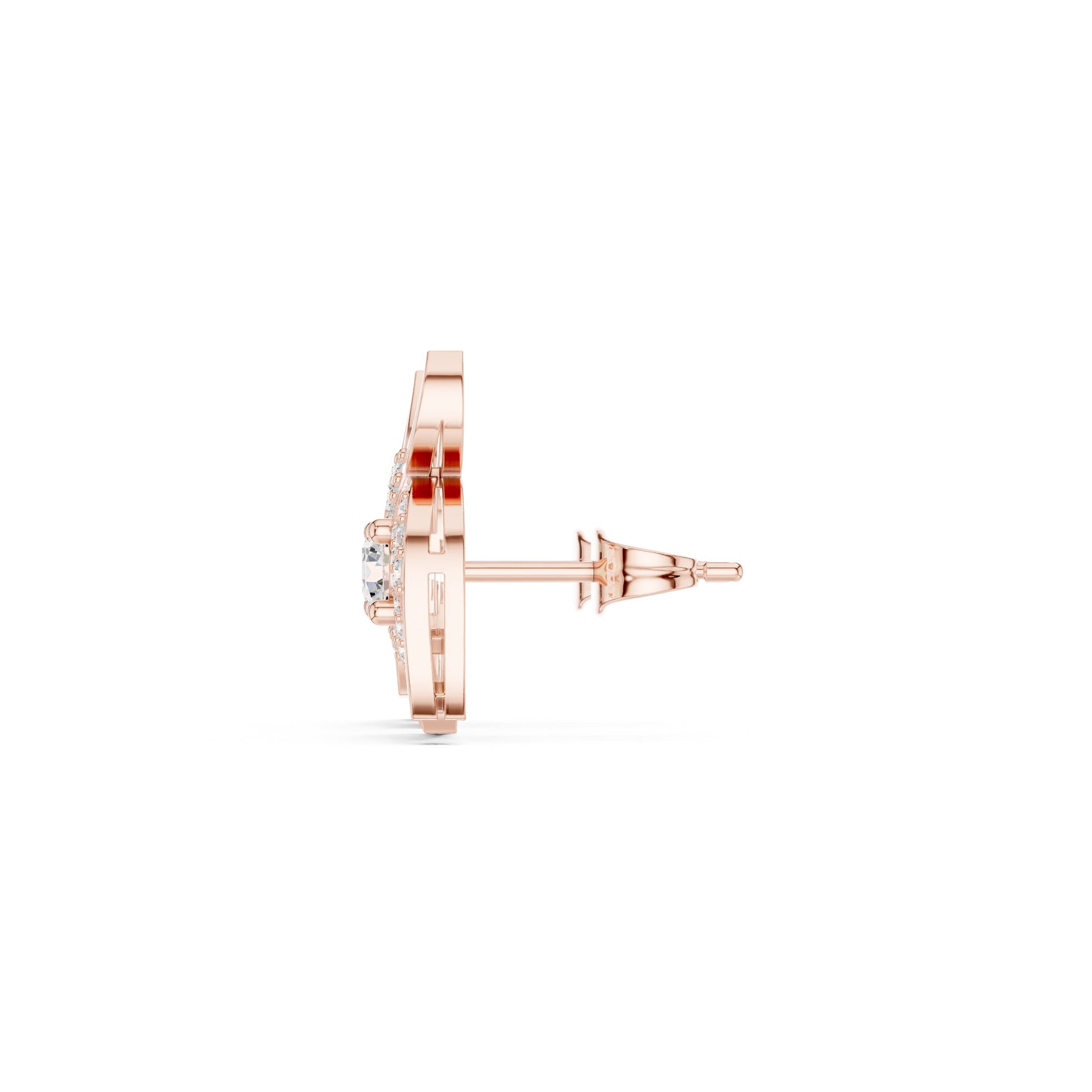 Round Stud Lab Grown Diamond Earrings