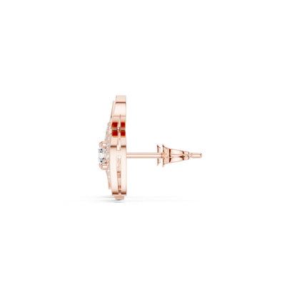 Round Stud Lab Grown Diamond Earrings