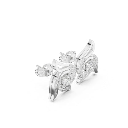 Round Stud Lab Grown Diamond Earrings