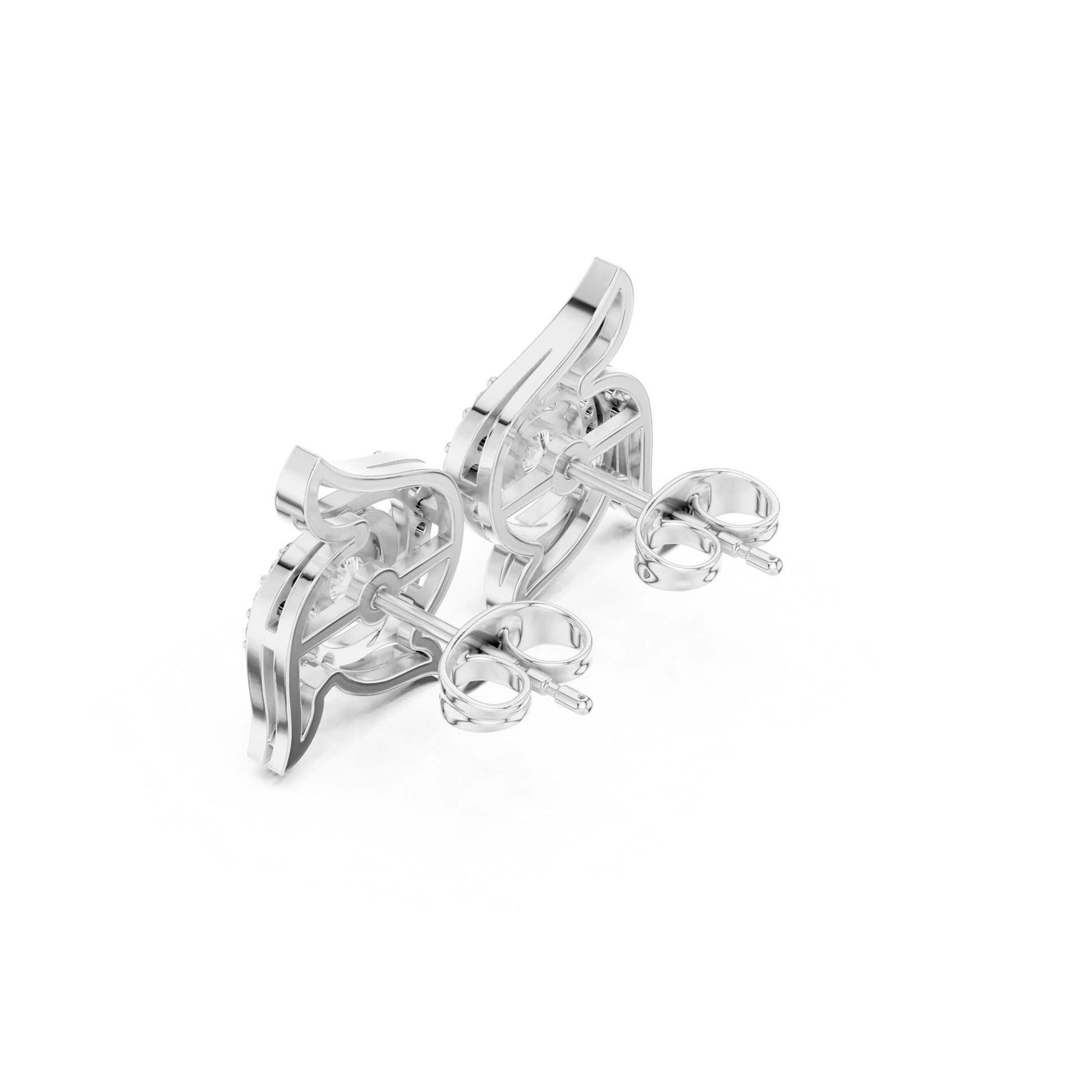 Round Stud Lab Grown Diamond Earrings
