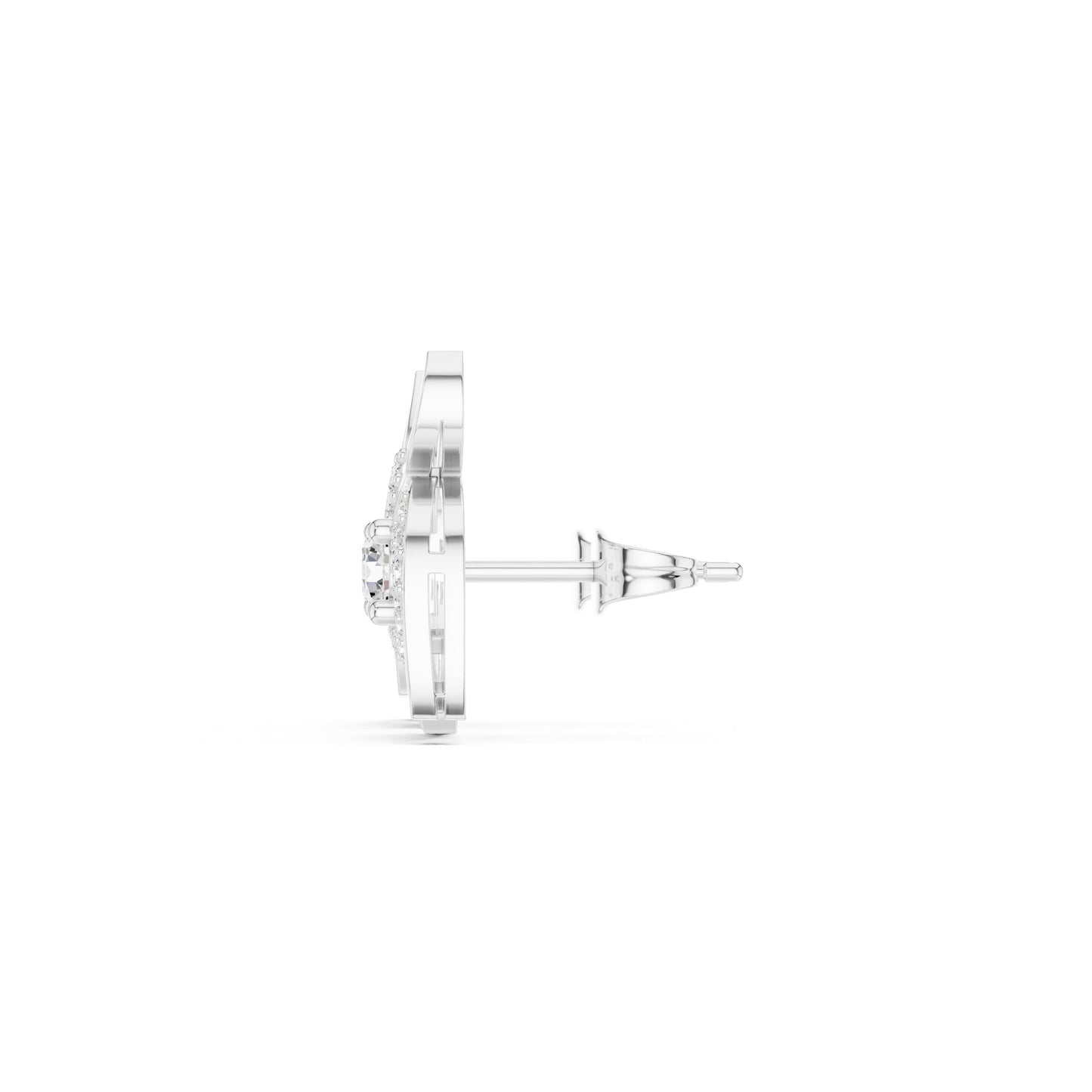 Round Stud Lab Grown Diamond Earrings