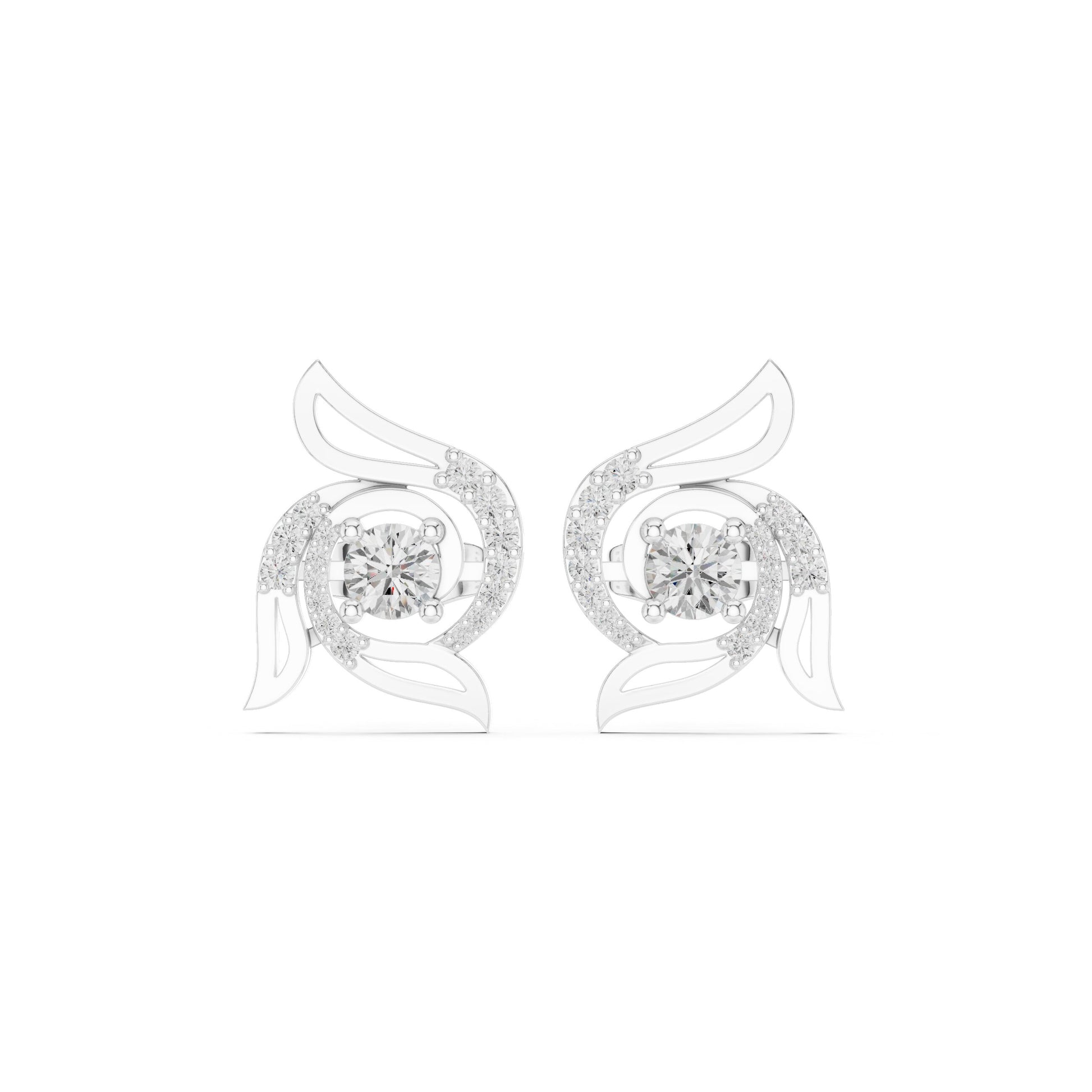 Round Stud Lab Grown Diamond Earrings