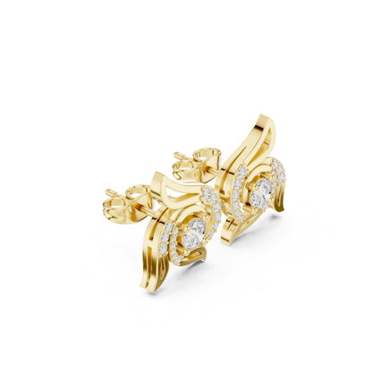 Round Stud Lab Grown Diamond Earrings