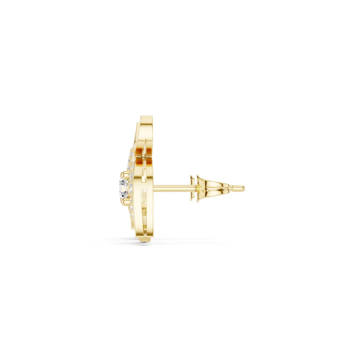 Round Stud Lab Grown Diamond Earrings