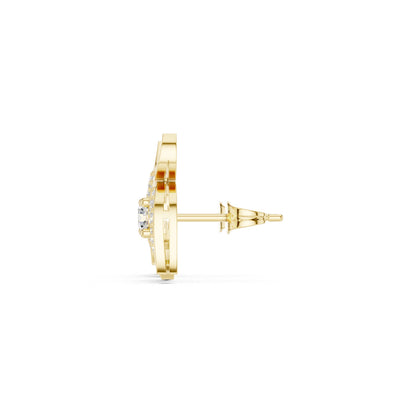 Round Stud Lab Grown Diamond Earrings
