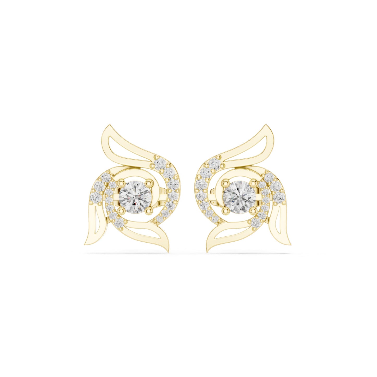 Round Stud Lab Grown Diamond Earrings
