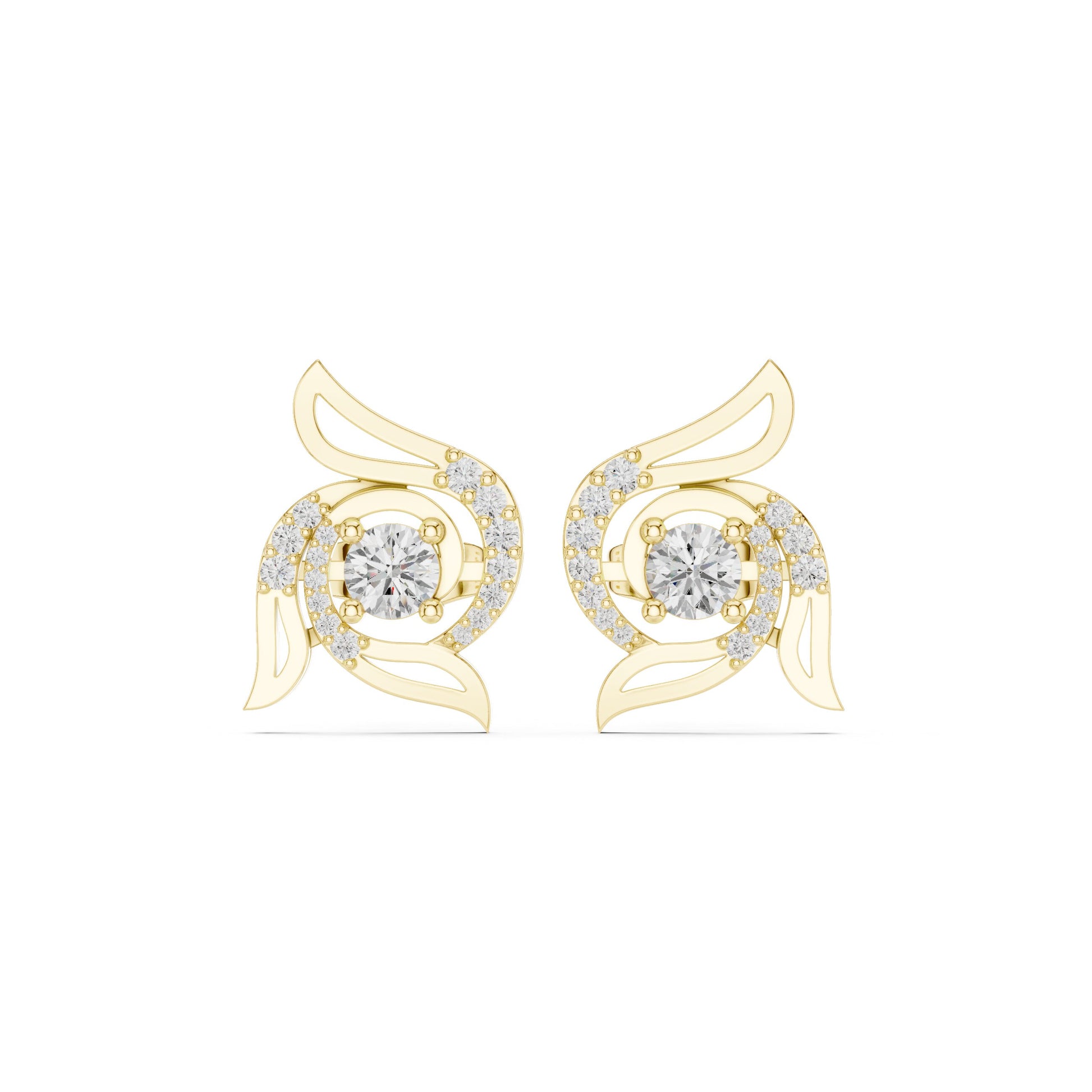 Round Stud Lab Grown Diamond Earrings