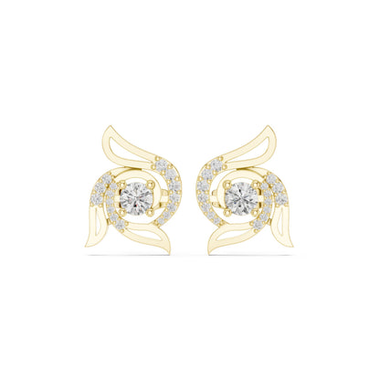 Round Stud Lab Grown Diamond Earrings