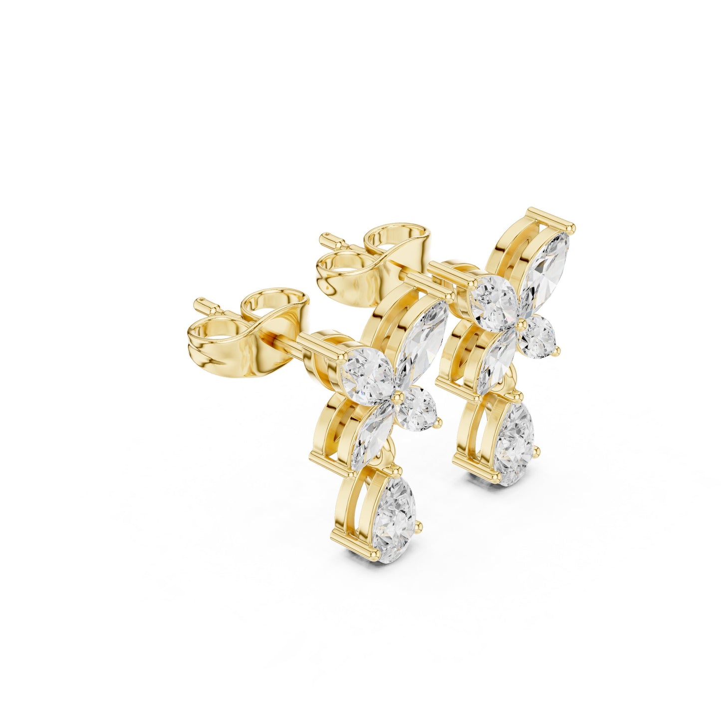 Pear Dangle Lab Grown Diamond Earrings